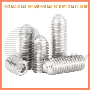 M2.5 - M16 Grub Screws Cup Point Allen Key Socket Set Screws A2 Stainless Steel - Picture 1 of 112