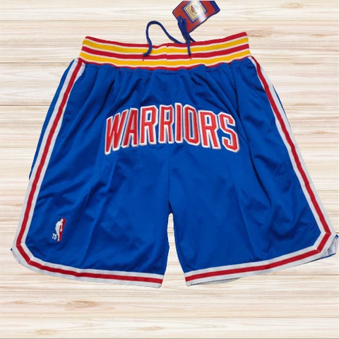 75th anniversary Golden State Warriors men's Basketball Shorts Blue Cover