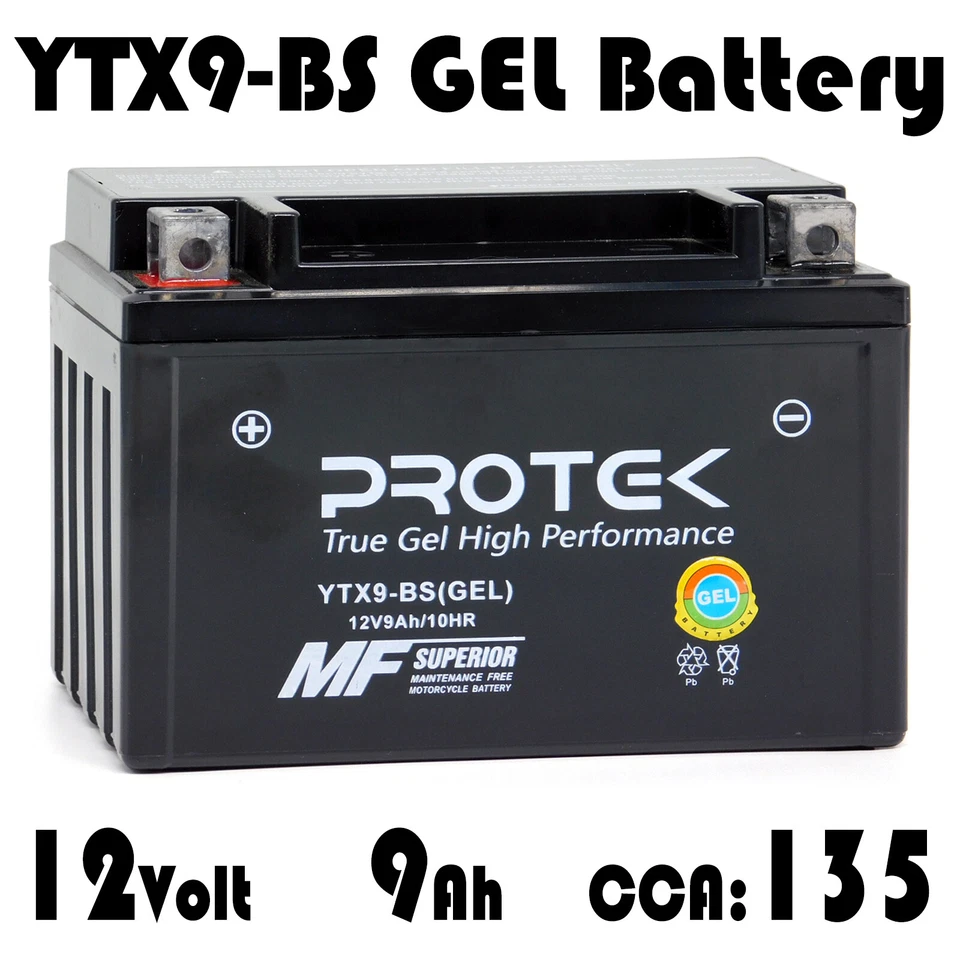 Batería de GEL YTX9-BS CTX9-BS 12V 9Ah para KTM Duke 690 640 620 RC 390 LC4 EXC RXC Foto 1 de 4