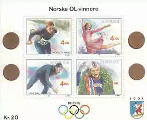 520 Noruega 1990, NK 1099-1102, BL 13 ganadores olímpicos II, MNH, MI BL 14, SC #984 - Imagen 1 de 1