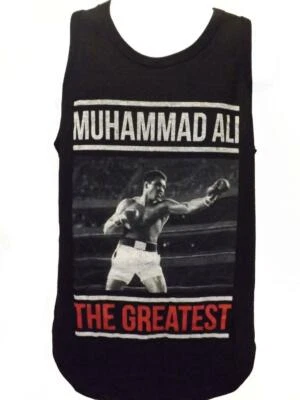 New Muhammad Ail "The Greatest" Mens Sizes S-M-L-XL-2XL Black Tank Top Shirt - Image 1 of 4