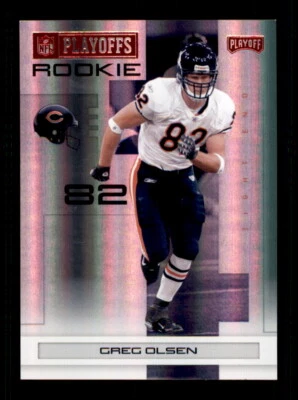 2007 Playoff NFL Playoffs #114 Greg Olsen Red Holofoil #/125 - Image 1 of 2