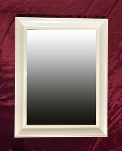 Designer Wandspiegel Spiegel Zeitlos mit Facettenschliff in WEIß 70x90 Neu - Bild 1 von 9