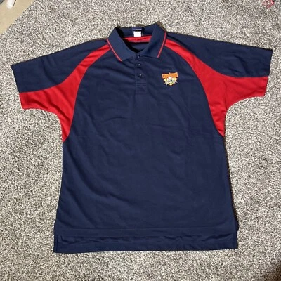 Camisa Cooperstown Para Hombre Talla L Manga Corta Azul Marino Rojo Polo Dreams Park Foto 1 de 4