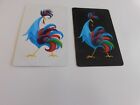 vintage 2 PLAYING CARDS roosters