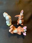 Lot Of 3 -2 Lefton Vintage Eater Bunny Rabbit Figurine 2346 &1982 Hallmark Wa424