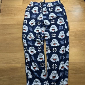 Abominable Snowman Soft Pajama Pants Rudolph Red-Nosed Reindeer Bumble Mens L - Picture 1 of 7