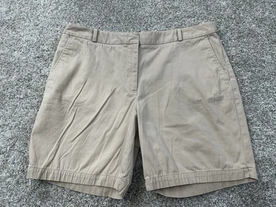 Pantalones Cortos Talbots Mujer 12 Caqui Frente Plano Ligeros Chinos Foto 1 de 4