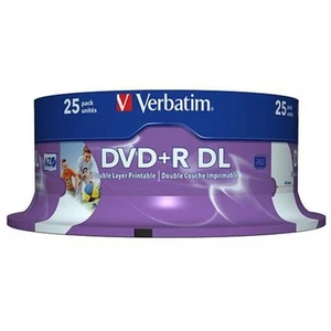 25x Verbatim DVD+R DL Double Layer Rohlinge 8,5GB 8x Schreiben bedruckbar - Bild 1 von 4