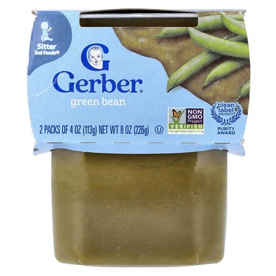 Natural para bebê, 2nd Foods®, feijão verde, pacote com 2, 4 oz (113 g) cada - Imagem 1 de 3