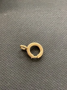 14K ROSE GOLD FOB SPRING RING FOR POCKET WATCH CHAIN 0.6g (G) - Picture 1 of 4