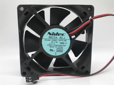 Nidec BETASL D08A-24TU 06 8025 DC24V 0.11A 8CM 2-Pin Inverter Cooling Fan - Image 1 of 3