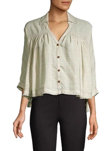 Camisa con botones Free People arco iris picnic nueva con etiquetas $108 talla S - Imagen 1 de 2