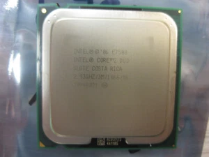 Intel Core 2 Duo E7500 2.93GHz SLGTE Dual-Core LGA775 Desktop CPU 2.93/3M/1066 - Picture 1 of 7