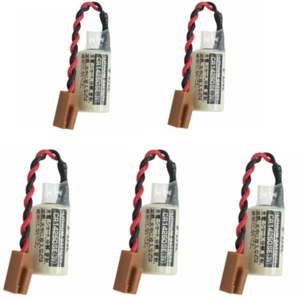 5 pcs  FDK CR14250SE 3V 1200mAh Backup Battery For FATEK PLC w/ brown plug - Picture 1 of 5