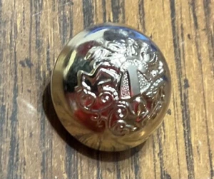 #170 St. John Silver Round puffy Replacement Button 7/8” shank - Picture 1 of 3