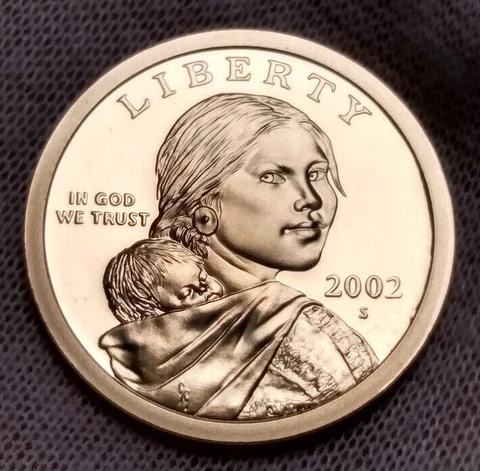 2002-S Sacagawea One Dollar Proof Coin US $1 Native American Cover