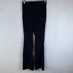 TnaButter Yoga Pants Women Sz M Black Atmosphere Split Flare High Rise Slit New - Picture 1 of 11