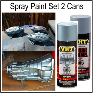 Brake Caliper Metallic Silver Blue Spray Paint Valve Cover Engine +Primer Coatin - Picture 1 of 14
