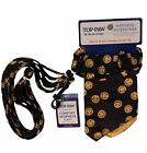 Top Paw F&T Smiley Face Bandanna & scrunchie (M-L)  & Matching 4ft Leash
