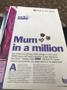 "Mum In A Million" Cross Stitch Chart (Pages taken from a Magazine) 10 - Picture 1 of 3