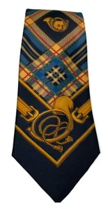 Vintage Erredieci Special For Petronio Bergamo Neck Tie Fox Horn Plaid - Picture 1 of 6