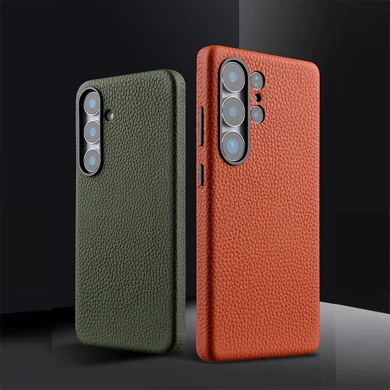 Funda de cuero genuino Melkco para Samsung Galaxy S25 cubierta inalámbrica ultra magnética Foto 1 de 4