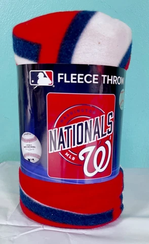 WASHINGTON NATIONALS MLB 50"X60" CAMPAIGN FLEECE THROW BLANKET FREE SHIPPING Cover