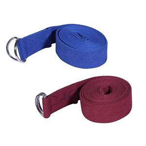 Multicolor Yoga Belt for Exercise 1.5 inch Pack Of 2