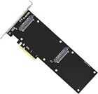 40Gbs PCIE X8 to U.2 adapter Card Computer Hard Disk Dual Disk Adapter Card D