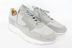 SUITSUPPLY Scarpe da Ginnastica Uomo EU44 Grigio Sneakers Basse Allacciate Dettagli Scamosciati Vibram - Foto 1 di 11