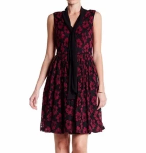 Nuevo con etiquetas $140 Adrianna Papell Encaje Floral Vestido Talla 6 - Imagen 1 de 7