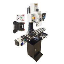 R8 Mill/Drill Machine 110V 1100W with Grating Ruler and Axis X Power Feed