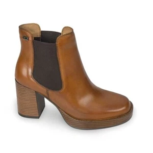 Valleverde V49400 Botín Beatles De Cuero Zapatos De Tacón Piel Mujer - Imagen 1 de 1