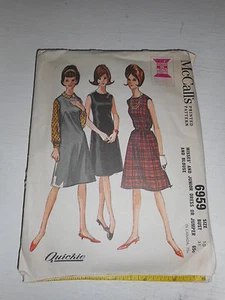 Vintage 60er Jahre McCalls Gr. 10 6959 Kleid Pullover und Bluse Schnittmuster - Bild 1 von 2