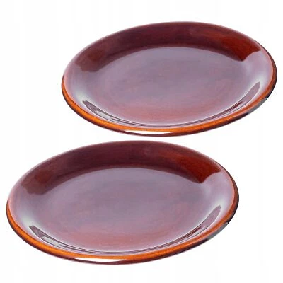 KADAX Teller aus Ton mit Keramikschicht, Speiseteller, Flach, 24 cm, 2 Stück - Bild 1 von 4