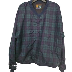 De Colección Forresters Hombres Suéter Pullover a Cuadros XL Verde Azul Poliéster Prendas Exteriores Locas - Imagen 1 de 9