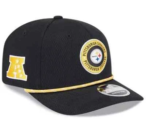 PITTSBURGH STEELERS 2024 NFL NEW ERA 9SEVENTY SIDELINE STRETCH SNAPBACK HAT-NWT - Picture 1 of 1