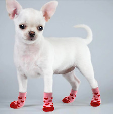 Dog Puppy Anti-slip Socks - For Tiny & Small Breeds - Valentine Hearts - S, M, L