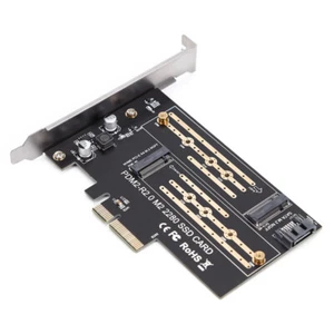 Tarjeta de expansión SSD de escritorio adaptador de disco doble de alta velocidad PCIE a M.2NVME/NGFF - Imagen 1 de 6