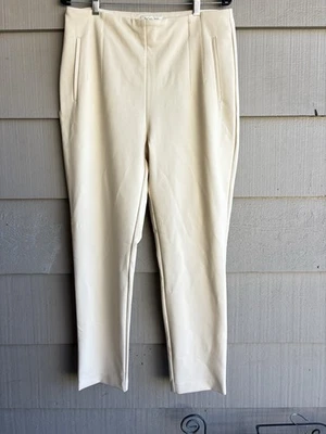 Pantalones de Vestir Rachel Zoe Marfil Ajustados Cónicos Talla 12 Elastizados Mezcla de Nylon Foto 1 de 4