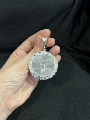 Bisel de Plata de Ley 925 1 Oz México Libertad PLATA PURA Moneda Pepita CENTENARIO Foto 1 de 4