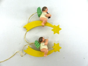 Wend & Kühn Engel mit Instrument sitzend auf Sternschnuppe 10 cm - Picture 1 of 16