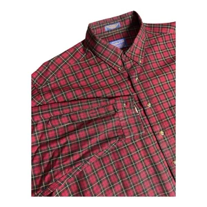 Vintage Sir Pendleton 100% Wool Tartan Plaid Button Down Shirt Men’s XXL Red - Picture 1 of 9