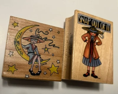 All Night Media Mary Engelbreit Snap Out Of It / On The Moon -2 estampillas Foto 1 de 4