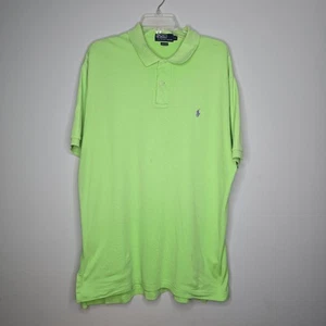 Polo Ralph Lauren  Mens XL Polo Shirt Lime Green Purple Logo - Picture 1 of 6