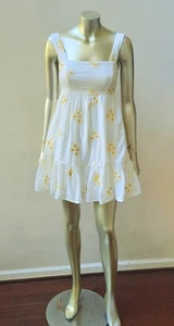 VESTIDO MINI BABYDOLL FLORES BORDADAS MARGARITAS ESTADO ALTAR'D COTTAGECORE talla XS - Imagen 1 de 7