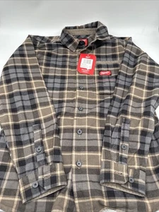 Milwaukee GRIDIRON Flannel Shirt MEDIUM Gray Plaid M551G-M B59 - Picture 1 of 8