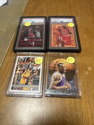 Tarjetas de baloncesto de Michael Jordan y Kobe Bryant Foto 1 de 4