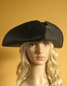 Pirate Women Hat Medieval Celtic Renaissance SCA Tricorn Triangle Pirate Hat 